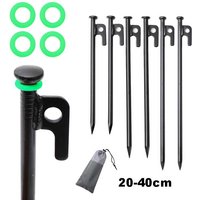 4PCS 20/25/30/40cm Tent Pegs Nails Camping Accessories Motorhome Hiking Outdoor Aluminium Beach Black Long Canopy Ground Nail