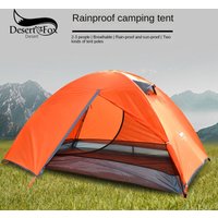 Desert Fox Outdoor Tent Double Double-decker Camping Rain and Sun Protection Multi-person Tent Portable Overnight Hiking Tent