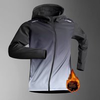 Men's Fall Quick-Dry Running Jacket Sporty Windbreaker Gym Top Professional Morning Run Training Sweatshirt with Fleece Lining a