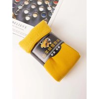 Vertical cashmere snow socks for men and women in autumn and winter, with thick and warm plush, mid tube floor socks