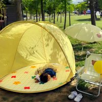 Portable Camping Tent One Touch Opening Children's Secret Base Indoor Tent Easy Setup Outdoor Travel Gear Single Layer Dome Tent
