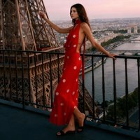 2026 Summer New Women's Sexy Halter Long Dress Elegant Dot Print Sleeveless Cowl Neck Backless Dresses for Party Date Night Wear