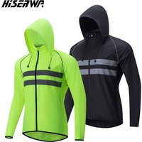 AliExpress HISERWA Cycling Windbreaker Windproof Waterproof Reflective Bicycle Jacket Ultralight MTB Road Bike Jersey Portable Cycling Coat