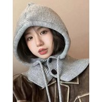 AliExpress WRELS Winter Ski Mask With Warm Scarf Hooded Balaclava Pullover Knitted Beanie Hat Thick Drawstring Knit Balaclavas Ski Mask