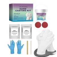 Hand Casting Kit for Couples Romantic DIY Mould Craft Set with Gloves for Wedding Anniversary Mothers Day Fathers Day Gift