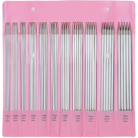 20cm Long Handmade Knitting Needles with Double Tips for Knitting Wool, Socks, Gloves, and Sleeves