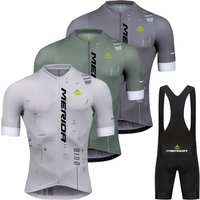 Merida New Cycling Jersey Set Short Sleeve for Men's Breathable Bike Cycling Jersey Set Bicycle Pro Team Summer Cycling Clothing