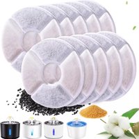 Replacement Activated Carbon Filter For Cat Water Drinking Fountain Replaced Filters Flower For Pet Dog Round Fountain Dispenser