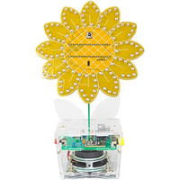 DIY Sunflower Bluetooth Speaker LED running light Remote Control DIY Electronic Kit Fabrication Soldering Project DC5V