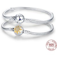 2025 New Hot Sale Original Sun Moon And Stars Round Bead Bracelet Fit Fashion Daily Wear Romantic Woman Daily Gift Love