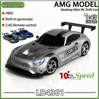 LD4301 1/43 Scale LDRC RC Drift Cars AMG Replica Mini 4WD Full Proportion 2.4G Remote Control with Gyroscope Toy Birthday Gifts