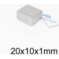 20x10x1 Block Strong Powerful Magnets With Double-Sided Tape 20x10x1mm Rare Earth Magnet Sheet 20*10*1 N35