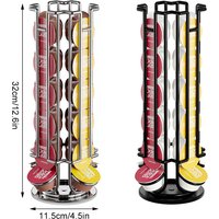 2025 Dolce Gusto Pod Holder Stand Rack Display 360° Rotatable Coffee Capsules Plating Black Metal Holders For Capsules Dispenser