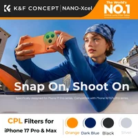 K&F CONCEPT Snap-On CPL Filter for iPhone 17 Pro Max/17 Pro 9.5g Ultra-Lightweight Polarizing Filter AGC Glass 28-Layer Coating
