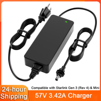 57V 3.42A Charger for Starlink Gen 3 & Mini 195W UL Listed Power Supply Adapter Replacement with Cord for Starlink Accessories