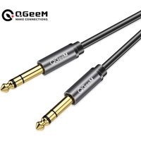 QGeeM 6.5mm 6.35mm Jack Audio Cable 6.35 Jack Male to Male Aux Cable 1m 2m 3m for Guitar Mixer Amplifier Bass 6.35mm Aux Cable