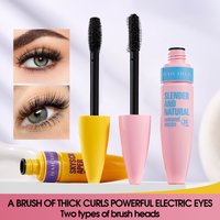 Long and Non-matte Mascara, with Thick and Curled Strands. Both Styles Are Suitable for All Makeup Looks.