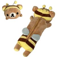 Relaxed Bear Pencil Case Bee Bear Japanese Kawaii Rilakkuma Student Stationery Storage Bag Girlfriend Gift Super Cute Hot
