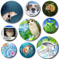 Millennium Y2k Funny Meme Cat Dog Badge Pins, Cute Weird Animal Brooch, Aesthetic Meme Pin for Backpack Clothing Decoration Gift