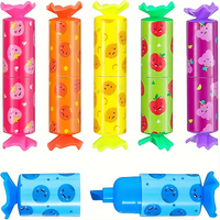 6PCS Soft Pastel Marker Pens, Mini Chisel Tip Highlighters, Sweet Candy Shade, Great for Journaling, Art Drawing and Party Use