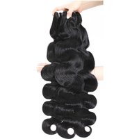 Body Wave Bundles Human Hair Natural Black Remy Body Wave Human Hair Bundles 1/3 PC Sew-In Quick Weave Human Hair Extension