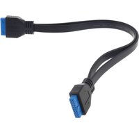 0.3M 0.5M USB 3.0 20 pin female head to USB 3.0 20 pin female head flat cable extension cable motherboard extension cable
