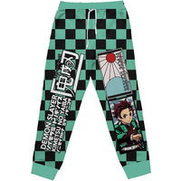 Adult and Children Demon Slayer Multi-character Jogger Pants and Shorts, Manga-style 3D Printed Sweatpants