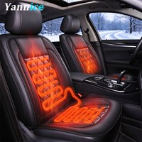 Yannice 12V hiver chauffage coussin de siège de voiture chauffage rapide coussin de ménage garder au chaud housse de siège de voiture coussin de siège chauffant universel