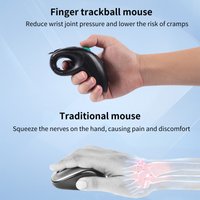 2.4G Wireless Trackball Mouse With Laser and Roller Ergonomics Portable PPT Remote Control Handheld USB Finger Mice For Speech