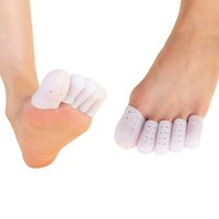 1/5Pairs Anti-abrasion Gel Breathable Protectors Caps Prevent Pain Relief for Corns Blisters and Ingrown Toenails Big Toe Covers