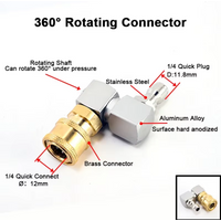 360° Rotatable Jet Nozzle - 1/4" Quick Connect Adapter, Leak-Proof Water Saving for Car Cleaning