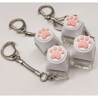 Cat claw button cute cat claw soft silicone decompression test axis device decompression keychain pendant Creative relief toy
