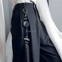 2025 new chinese improved style traditional waist pendant copper coin element long tassel waist hanging hanfu qipao accessory