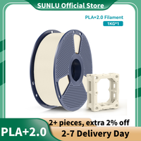 SUNLU PLA + 2.0 1.75mm 1KG,Ultra-Tough (19.8KJ/m² Impact),2-3X Stronger,Fast Printing 300mm/s,High Speed 3D Printer Filament