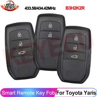 KEYECU 2/3 Buttons FCC ID: B3H2K2R For Toyota Yaris Corolla Cross RAV4 Smart Keyless Go Remote Key 433.58/434.42MHz FSK 4A Chip