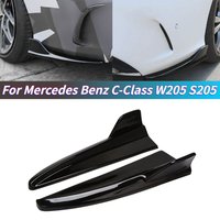 For Mercedes Benz C-Class W205 S205 C260 C300 C43 AMG 2014-2021 Rear Bumper Side Skirt Lip Diffuser Splitter Spoiler Body Kit