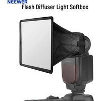 NEEWER Universal Flash Diffuser Light Softbox 5" x 4"Collapsible with Storage Pouch Compatible with Canon Nikon Sony