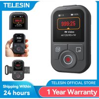TELESIN 60M Bluetooth Remote Control For DJI OSMO Action 6 5pro 4 OSMO 360 With Wrist Strap Screen Display For DJI Action 4 5 6