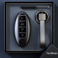 Titanium Gray for Nissan X Trail T32 2020 Rogue Patrol Murano Htrail Maxima 4 Button Remote Car Key Case Cover Holder Accessorie