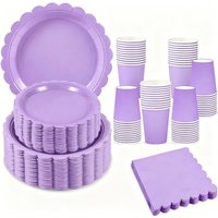 Light Purple Birthday Party Supplies Lavender Cup Plate Napkin Tablecloth for Wedding Baby Shower Decoration gifts