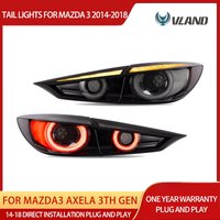 Vland 14-18 Mazda3 Axela 3rd Gen (BM, BN) Sedan LED Tail Lights With Dynamic Welcome Lighting Not Compatible with Compact Sedan