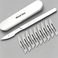 Zahnärztlicher Skalpellgriff Nr. 3/4/7 mit Klingen Nr. 10/23 aus Edelstahl/Kohlenstoffstahl – Dissektions- und Schneidewerkzeug für die Oralchirurgie