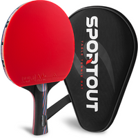 Tischtennisschläger, tragbares Tischtennisset, Tischtennisschläger für den Innen- und Außenbereich, Hochleistungs-Paddel, Com