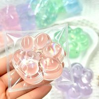 HefengCL Semi‑Transparent Cat Paw Squishy, TPR Squeeze Toy, Stress‑Relief Sensory Fidget Toy Kids Party Holiday Gifts