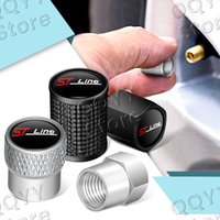 For Fiesta Ecosport Focus ST Line Mondeo Kuga 4Pcs ST Line Emblem Car Wheel Tire Valve Caps Tyre Rim Stem Airdust Covers