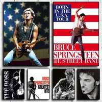 cool B-Bruce Springsteen Exquisite and stylish themed posters sticker, suitable for decorating living rooms and cafes.