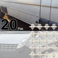 20Pcs For Nissan Primastar 2001 - 2014 Interstar NV400 Opel Vauxhall Vivaro Movano Car Side Body Moulding Lower Rivet Trim Clips