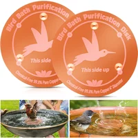 2Pcs Universal Bird Bath Copper Disk With 3 Point Support Bird Bath Purification Plate Outdoor Feeder Cleaning Accessories