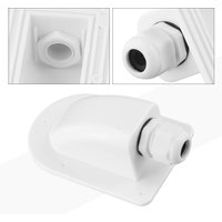 1 Pc Single Wire Entry Gland Box Solar Panel Roof Wire Entry Gland Box Cable Connector Holder Single Hole RV Yacht White