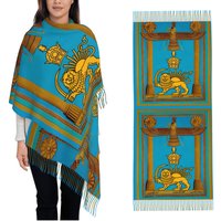 Women Scarf Warm Soft Flag Of Iran Large Scarves with Tassel y2k Funny Shawls Wrpas Winter Custom Bufanda Mujer